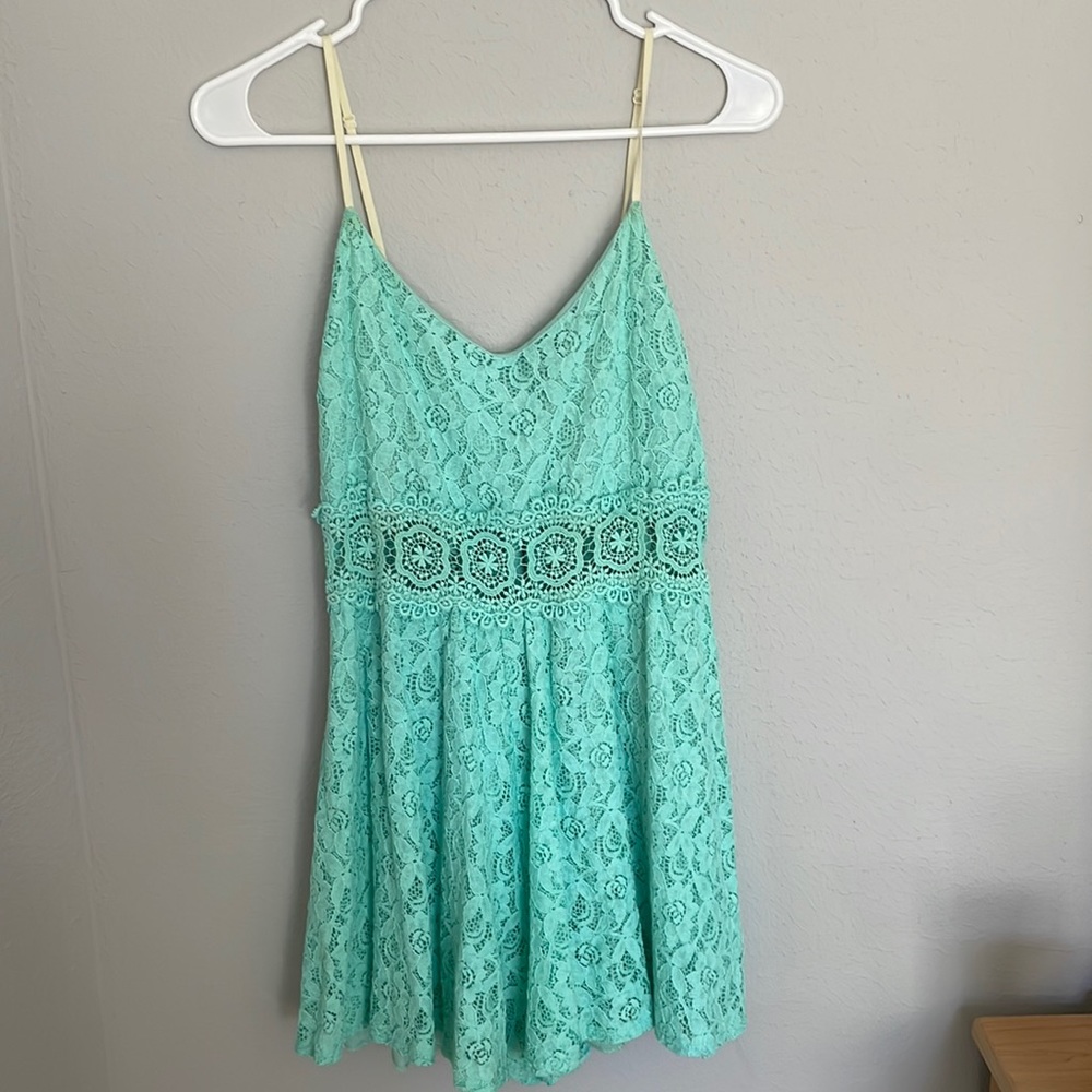 Altar’d State Mint Lace Romper